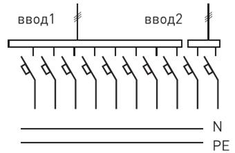 схема панели распределительной 2Р-135-00, 2Р-135-30,2Р-135-31,