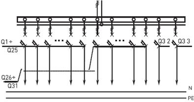 схема панели распределительной 3Р-111-00, 3Р-111-30, 3Р-111-31