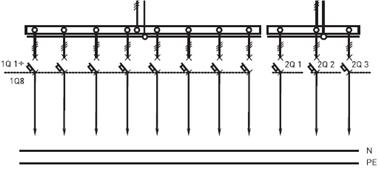 схема панели распределительной 3Р-133-00, 3Р-133-30, 3Р-133-31