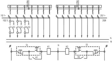 схема панели распределительной 3Р-135-00, 3Р-135-30, 3Р-135-31