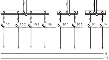 схема панели распределительной 3Р-137-00, 3Р-137-30, 3Р-137-31